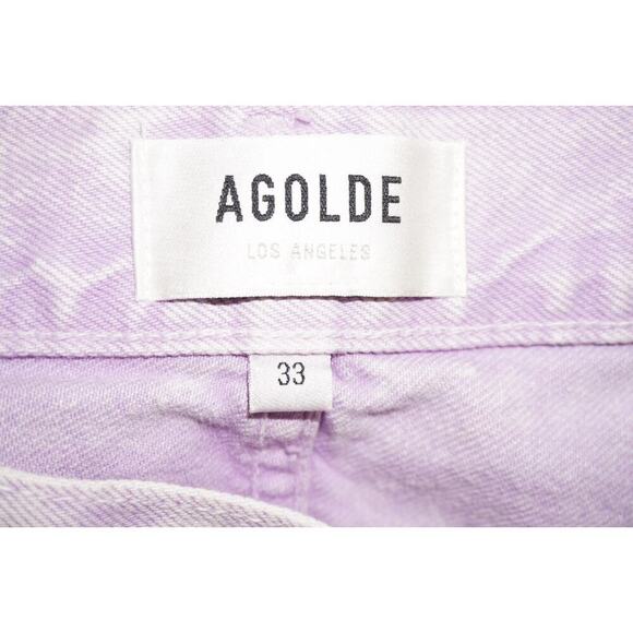 Agolde Women’s Baggy Tapered Jeans Lavender Purple USA 100% Cotton - Picture 8 of 9
